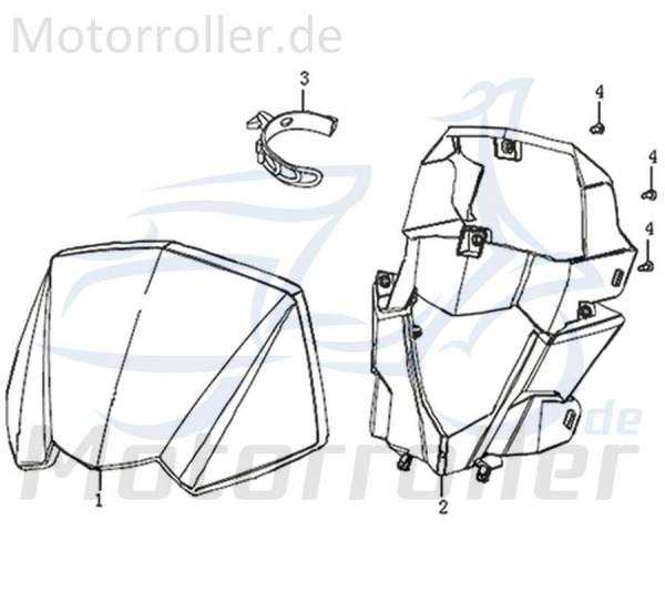Kreidler DICE GS/SM 125 Pro Scheinwerfer Verkleidung innen 781185 Motorroller.de Halterung Befestigung Platte Unterteil