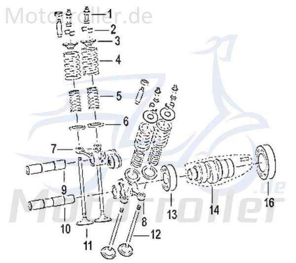 Kreidler Insignio 250 DD Kipphebel Auslaß 750523 Nockenwellenkipphebel Motorroller Scooter Original Ersatzteil