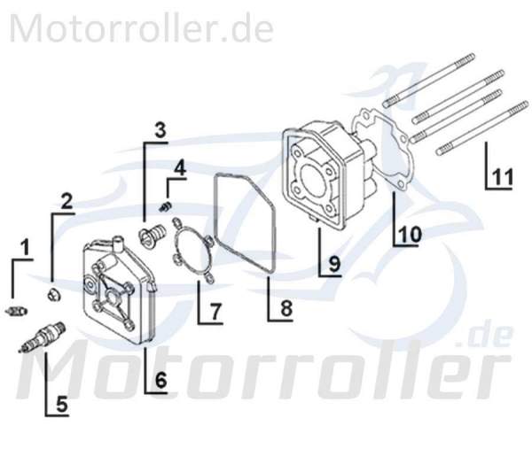 Kreidler Galactica 3.0 LC 50 DD Dichtung Zylinderkopf 50ccm 2Takt 12391-ES5B-9000 Motorroller.de Zylinderkopf-Dichtung Kopfdichtung Minarelli liegend