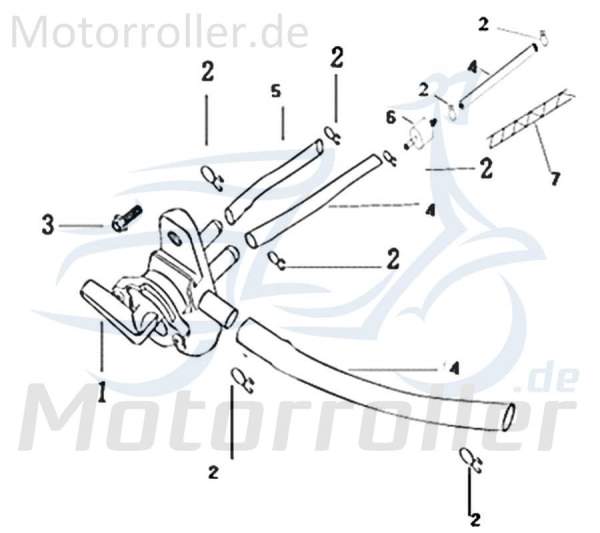 Kreidler DICE SM 50 LC Knickschutzfeder 50ccm 2Takt 220-12Y2-101 Motorroller.de Schlauch Spirale Benzinschlauch Knickschutz-Spirale Motorrad Moped