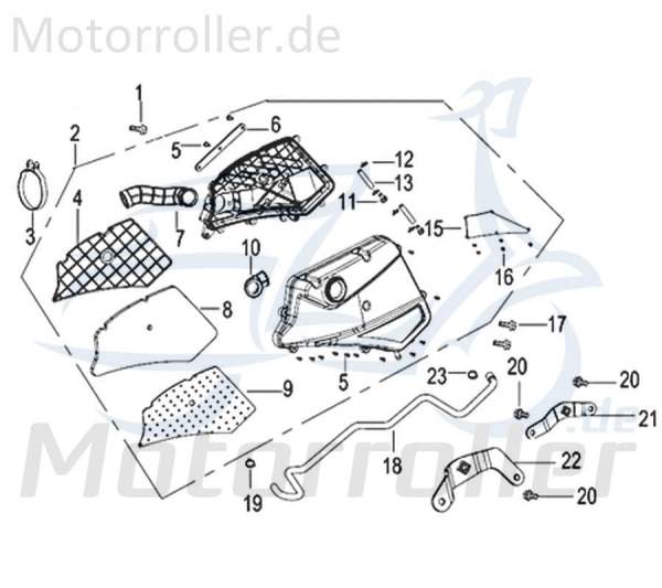 Kreidler Insignio 125 2.0 Luftfilter 125ccm 4Takt 750262 Motorroller.de Luftfilterkasten Luft-Filter Luftfiltergehäuse Luftfiltermatte 125ccm-4Takt