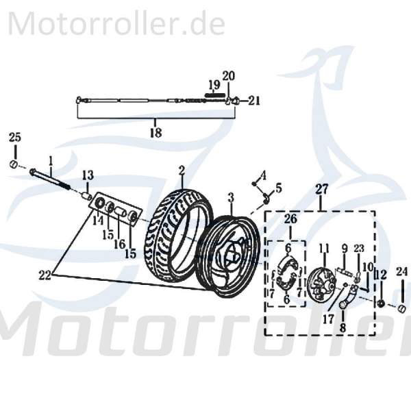 Rex RS Classic 50 Rückholfeder Roller 50ccm 4Takt 2090711-5 Motorroller.de Zugfeder Spannfeder 50ccm-4Takt Scooter RS460 Ersatzteil Service Inpektion