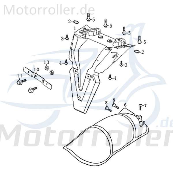 Kreidler Florett RMC 50F Kotflügel 50ccm 2Takt FIG30-9 Motorroller.de Spritzschutz Schutzblech Schutz-Blech Radabdeckung Innenkotflügel Radlauf Moped