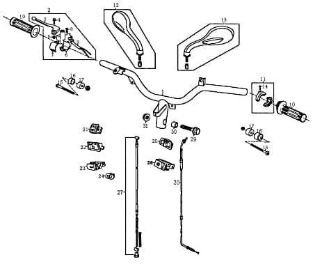 Rex RS125 Haltegriff links Handgriff 125ccm 4Takt FIG27-1A Motorroller.de Lenkergriff Griffgummi Lenker-Griff Hand-Griff Griff-Gummi Halte-Griff