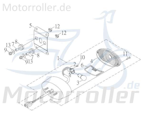 SMC Fassung Kreidler F-Kart 100 Lampensockel 55713-BL9-00 Motorroller.de Birnenfassung Birnensockel Ersatzteil Service Inpektion Direktimport