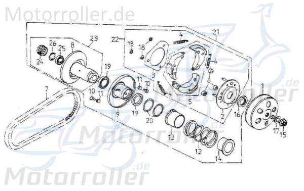 Washer spacer converter and V-belt Quad 94101-1229025