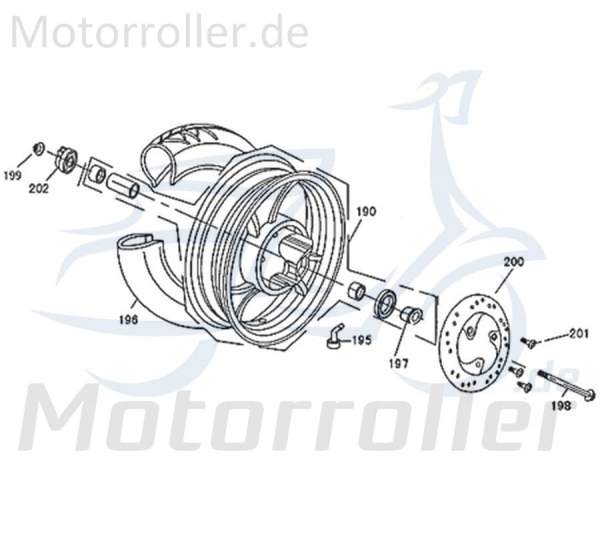 Kreidler Florett 2.0 2.1 RS 50 Vorderradfelge komplett 741052 Motorroller.de Vorderrad Felge vorne Scooter Roller Original Ersatzteil