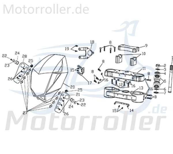 Kreidler Supermoto 125 WK1SM Scheinwerferverkleidung 730703 Motorroller.de Scheinwerfer-Verkleidung Lenker-Verkleidung Scheinwerferabdeckung