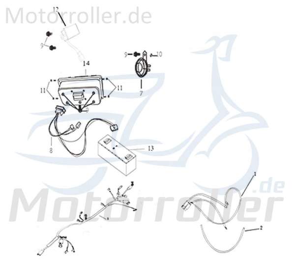 Hauptrelais Scooter Roller Haupt-Relais 603-HDDMI-006V Motorroller.de Moped Ersatzteil Service Inpektion Direktimport