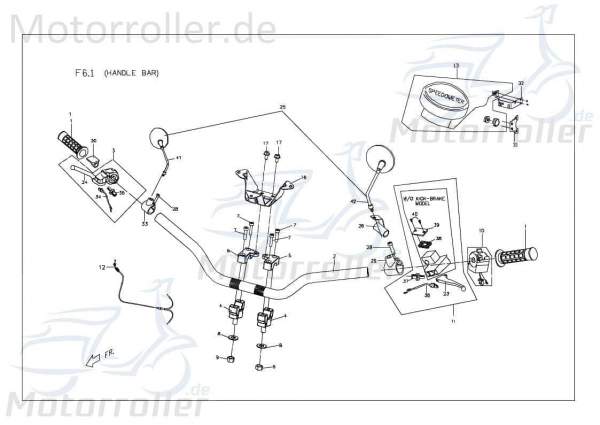 PGO Bundschraube Bremszylinderabdeckung Quad ATV 150ccm 4Takt Motorroller.de Maschinenschraube Flanschschraube Flansch-Schraube Maschinen-Schraube UTV