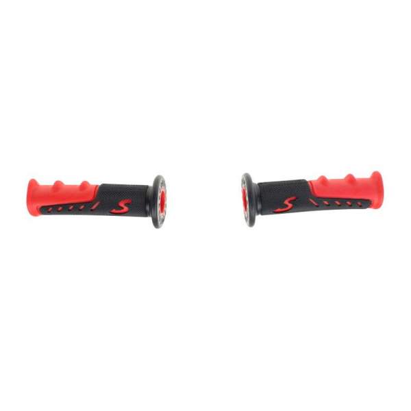Griffe Griffgummis rot-schwarz L=120mm links: 22 mm rechts: 24 mm 0C6027-SR