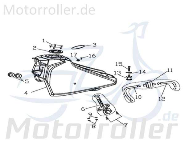 Rex Supermoto 125 DD Kraftstoffbehälter 125ccm 4Takt Y9B-52110-00-00 Motorroller.de Benzintank Spritbehälter 125ccm-4Takt Motorrad Kreidler Moped