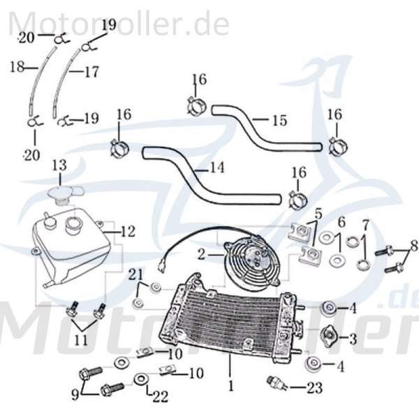 Kreidler Martinique 125 Deckel Kappe 125ccm 4Takt 702661 Motorroller.de Verkleidung Schutz Blende Abdeckung Haube Abdeckhaube Schutzhaube Überdeckung