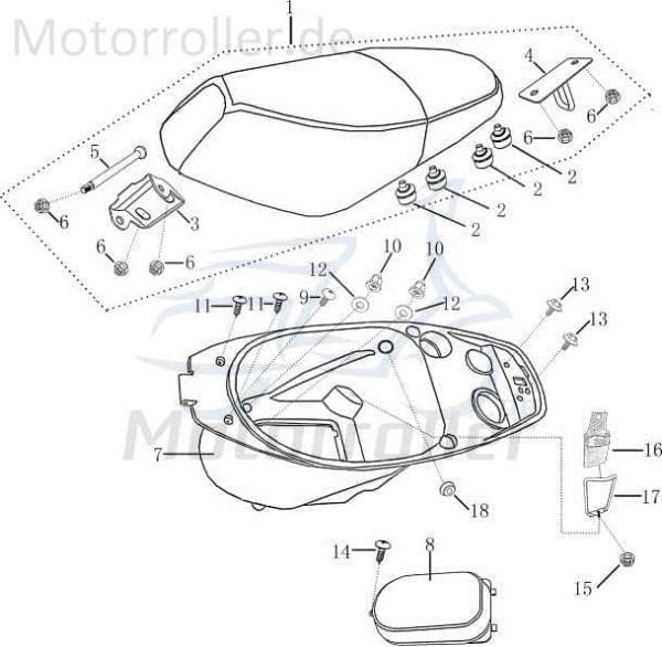 MP3 Haltenetz AGM-MOTORS 1120826 Motorroller.de