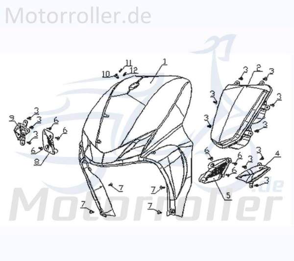 Kreidler Vabene 50 Scheinwerfer Roller 50ccm 2Takt 730595 Motorroller.de Frontscheinwerfer Hauptscheinwerfer Front-Scheinwerfer Vorderlicht Frontlicht