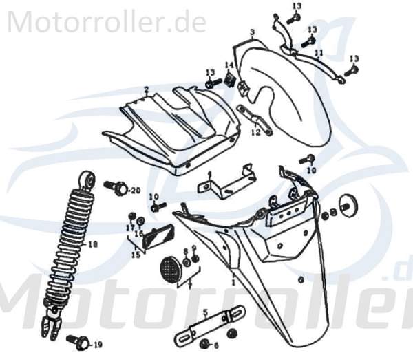 Sechskantschraube Rex RS450 Befestigung Halter 50ccm 4Takt Motorroller.de Halterung Flachkopfschraube Sechskant-Schraube Bundschraube Flanschschraube