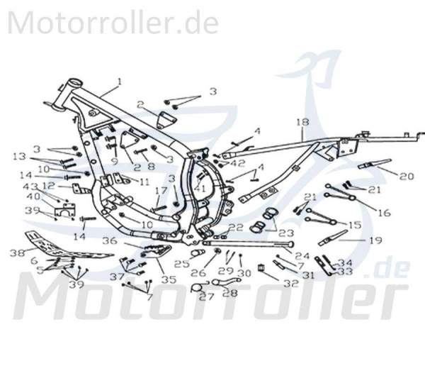 Rex Supermoto 125 DD Schraube M6x16mm 125ccm 4Takt 730628 Motorroller.de Bundschraube Maschinenschraube Flanschschraube Flansch-Schraube Bund-Schraube