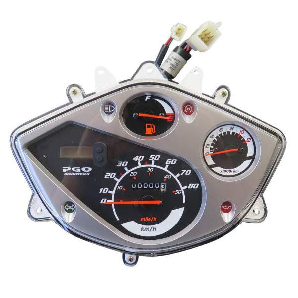 PGO Tachometer G-Max 50 Naked Geschwindigkeitsmesser Roller M25610000001 Motorroller.de Geschwindigkeitsanzeige Speedometer kmh-Anzeige Tachoeinheit
