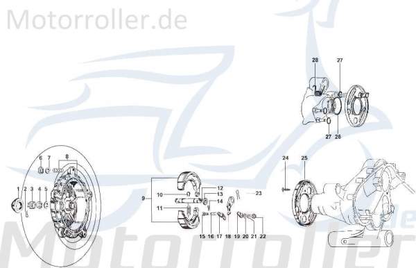 Halterung Bremse hinten Motorroller LML SF514-1584
