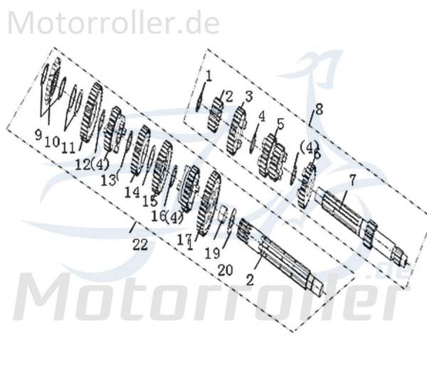 CPI SX 50 Supercross Ritzel Kettenrad Zahnrad Steuerrad 1E40MB.05.02-15 Motorroller.de Ketten-Rad Zwischenrad Steuer-Rad Zahn-Rad