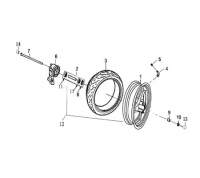 Vorderrad komplett 13 Zoll schwarz Rad 700940 Vorderrad komplett 13 Zoll schwarz Rad 700940