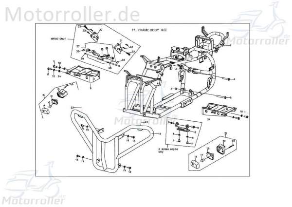 PGO Bundschraube M10x1,25x26mm X-RIDER 150 Quad 150ccm 4Takt Motorroller.de Maschinenschraube Flanschschraube Flansch-Schraube Maschinen-Schraube ATV