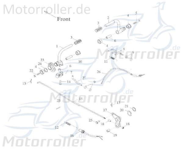 Accelerator pedal Quad Adly 46600-168-000 Motorroller.de