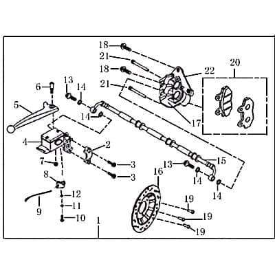 Hydraulikschlauch Bremse vorn Bremsanlage Rex 701502