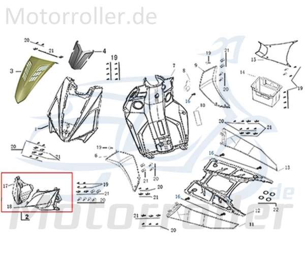 Kreidler Galactica 3.0 RS 50 Dekor rotbraun 741625 Motorroller.de Aufkleber Sticker Emblem Schriftzug Zierleiste Dekor Original