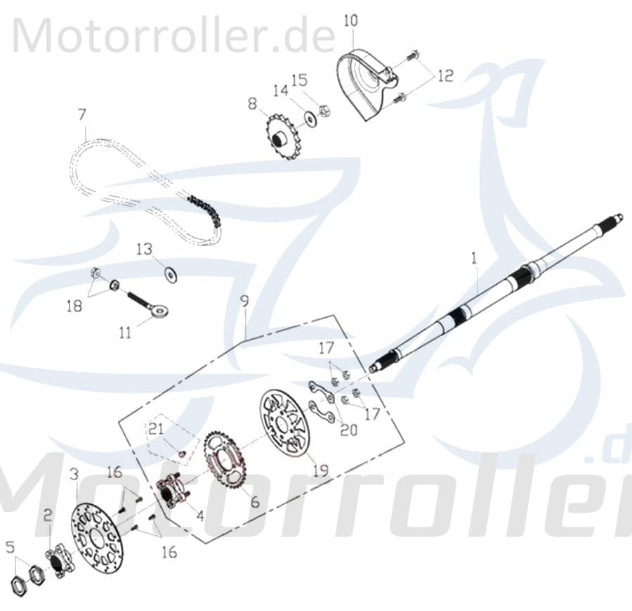 Kueohse Kettenritzel 8T - Perfektes Zahnrad Für MY1020 Motor