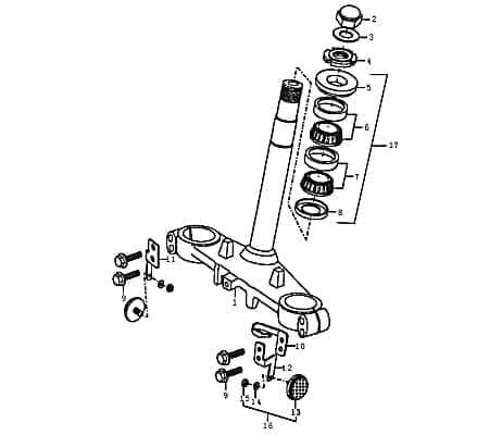 Halter rechts Befestigung FIG.C7A-11 Motorroller.de