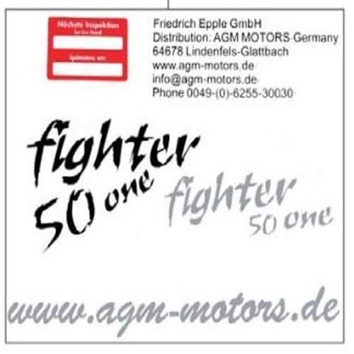AGM Fighter 125 One Dekorsatz Sticker 50ccm 2Takt 1220301-2 Motorroller.de Aufkleber Aufkleber-Set Deko-Set Aufklebersatz Dekoraufkleber Kit 1E40QMB