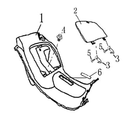 Abdeckung für FahrzeugIdent NR. 702739 Motorroller.de