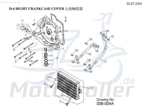 AEON crankcase right gear cover 11330-156-002