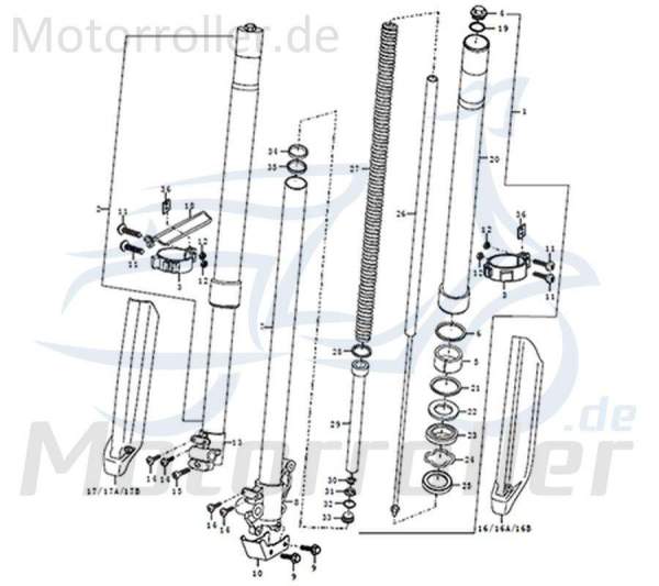 Schutz für die Vorderradgabel Dice SM/GS 52454QLY2230