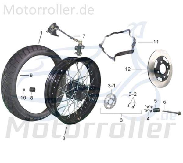 Distanzbuchse links Distanzhülse Distanzring 1081400000000 Motorroller.de Distanz-Hülse Passhülse Passbuchse Scooter Moped Ersatzteil Service