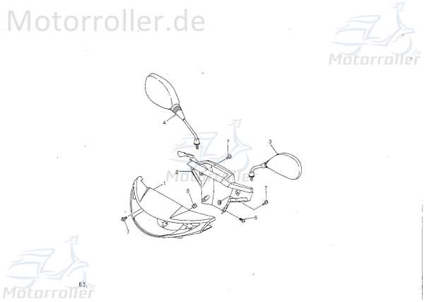 SMC Bundschraube M5x10mm Kontra T 50 50kmh Roller 50ccm 2Takt Motorroller.de Maschinenschraube Flanschschraube Flansch-Schraube Maschinen-Schraube