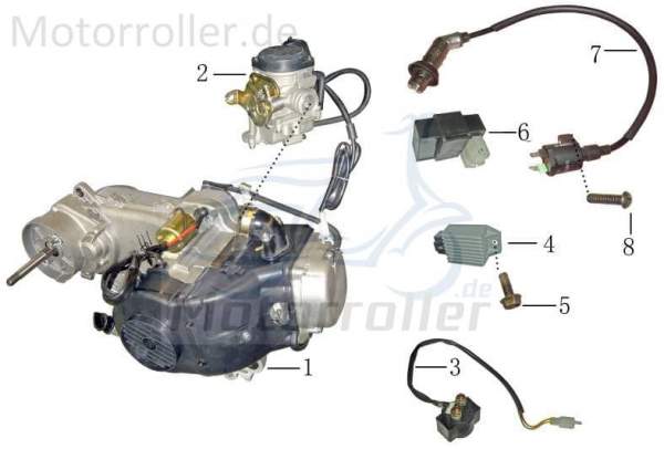CDI Zündbox offen Doppelstecker 2-4 Polig Euro 2 125ccm 4Takt Motorroller.de Steuergerät CDI-Einheit Blackbox Zündeinheit 125ccm-4Takt Scooter AGM