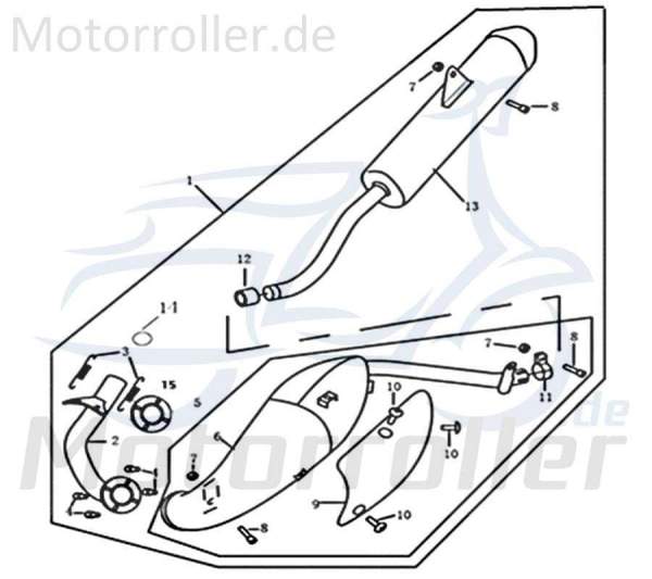 SMC Dichtungshülse 50ccm 2Takt 225-05Y2-001-003 Motorroller.de Minarelli liegend Ersatzteil Service Inpektion Direktimport