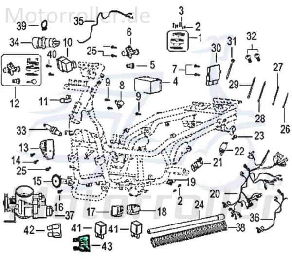 Sicherungsring Durchmesser 15mm Jonway Insignio 250 DD 750453 Motorroller.de Schelle Befestigungsklemme Sicherungsklemme Sicherungsclip 125ccm-4Takt