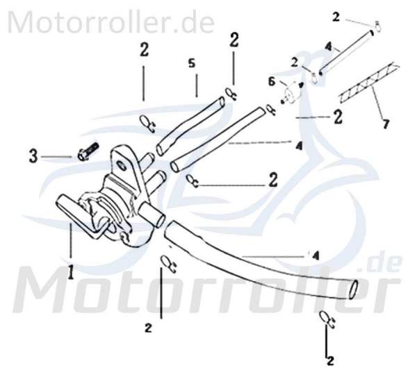Knickschutzfeder Motorroller Kreidler Rex 733234