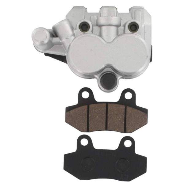 Rex Imola 125 Bremssattel silber Motorroller.de Bremszange 125ccm 4Takt 152QMI YY125QT-28 125cc 4T GY6 vorne links Brems-Sattel Brems-Zange