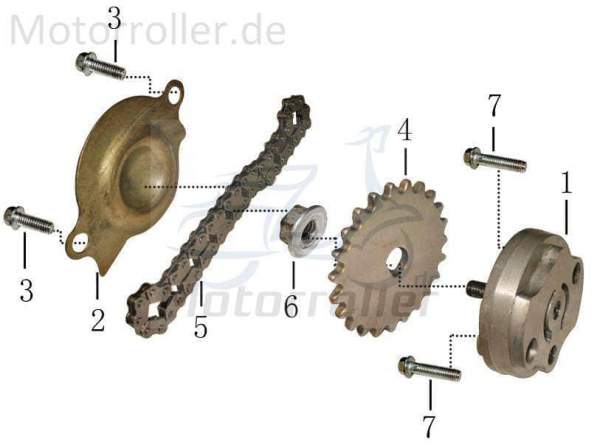 Kettenrad Ölpumpenantrieb 23 Zähne Motorroller 704397