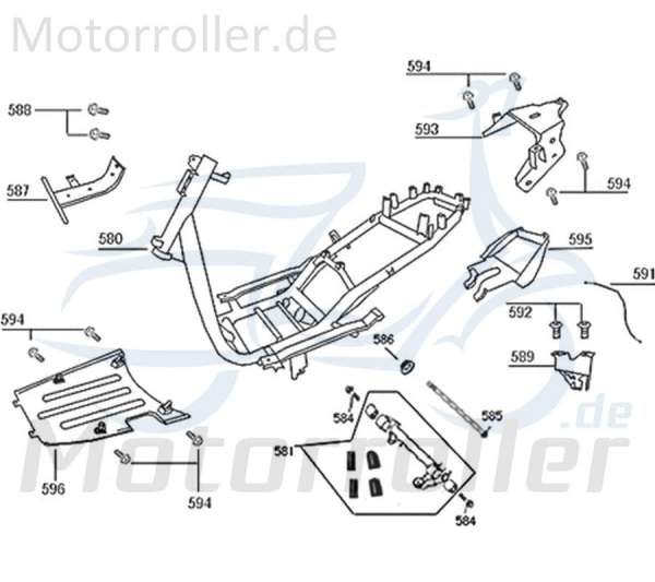 Bundschraube Jonway Florett 2.0 50 City Scooter Roller 741083 Motorroller.de Maschinenschraube Flanschschraube Flansch-Schraube Maschinen-Schraube