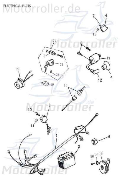 Adly Lenkradschloss ATV 50 II Utility XXL AC Quad 50ccm 2Takt Motorroller.de Lenkschloss Lenkerschloss Lenkverriegelung 50ccm-2Takt ATV 50 V UTV