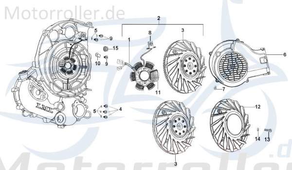 Kreidler STAR Deluxe 4S 200 Durchgangstülle 200ccm 4Takt SF214-0126 Motorroller.de 200ccm-4Takt Scooter LML Ersatzteil Service Inpektion Direktimport