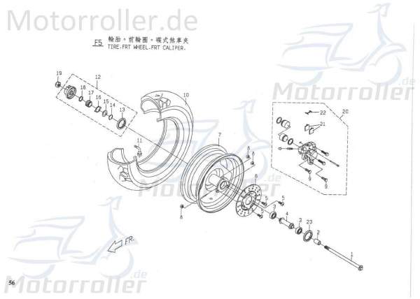 PGO Rodoshow 50 Schraube Roller 50ccm 2Takt E1403511000 Motorroller.de Bremsscheibe Bundschraube Maschinenschraube Flanschschraube Flansch-Schraube