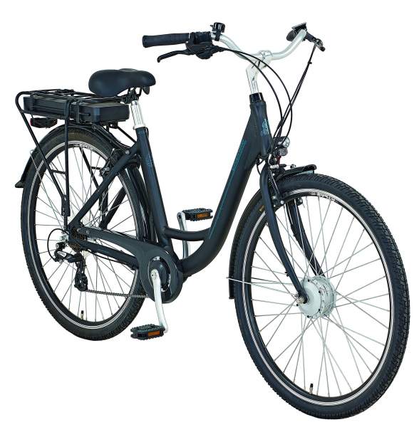 E-Bike Prophete Geniesser City 28" Blaupunkt Frontmotor 250 Watt Elektro Damenrad Fahrrad Pedelec Rahmenhöhe 48cm Waverahmen