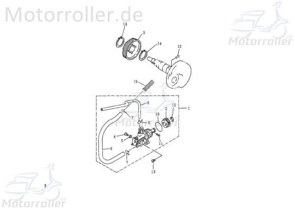 Schutzfeder Benzinschlauch Spiralfeder 78400 Motorroller.de Spiral-Feder Springfeder Scooter RS900 Service