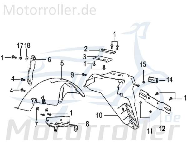 Kreidler Insignio 125 2.0 Bundmutter 125ccm 4Takt B04170500055 Motorroller.de M5 Sechskantmutter Flanschmutter Sechskant-Mutter Flansch-Mutter Scooter